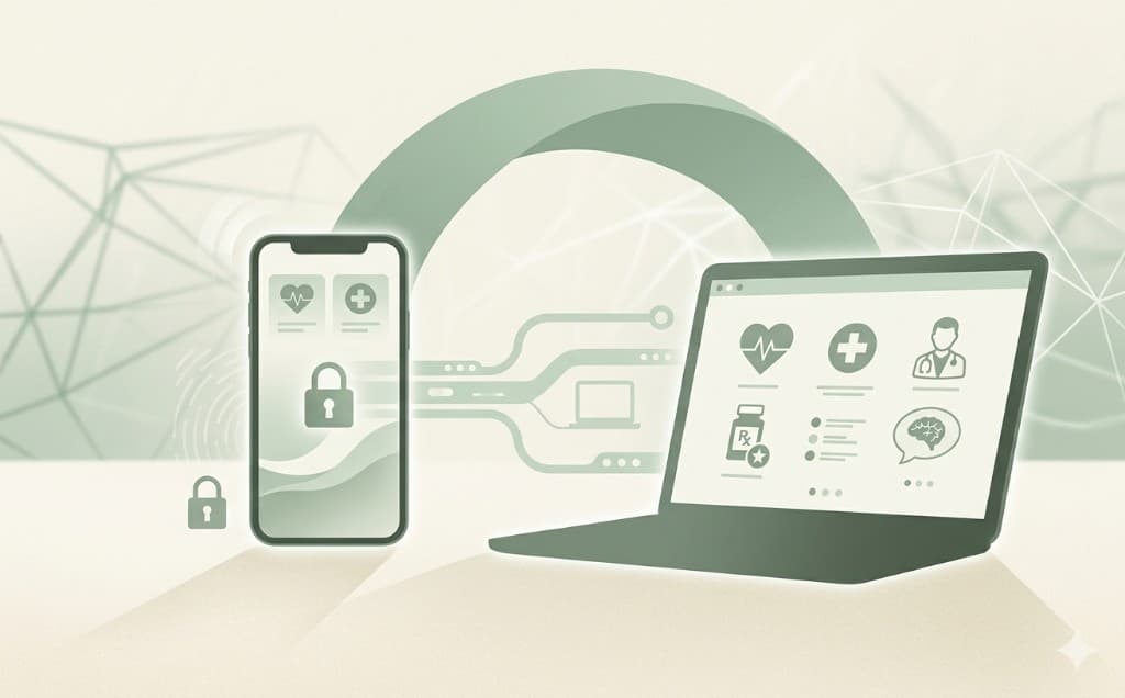 Telehealth video call on a tablet