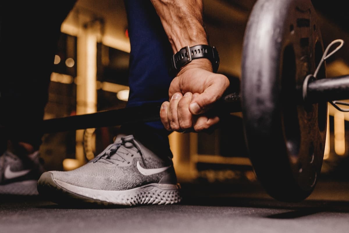 Active couple staying fit together